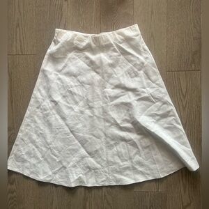 M&S White High Waist Knee Length Women's Skirt in size UK 8/EUR 36